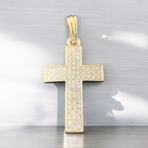 New Iced Out Cross Pendant